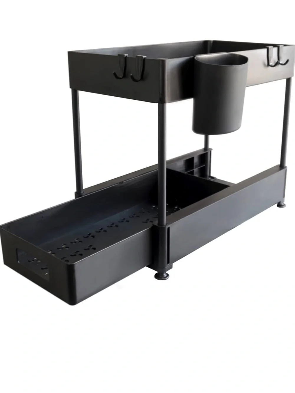 NIB Amazon 2-tier under-sink organizer with a slide-out bottom drawer